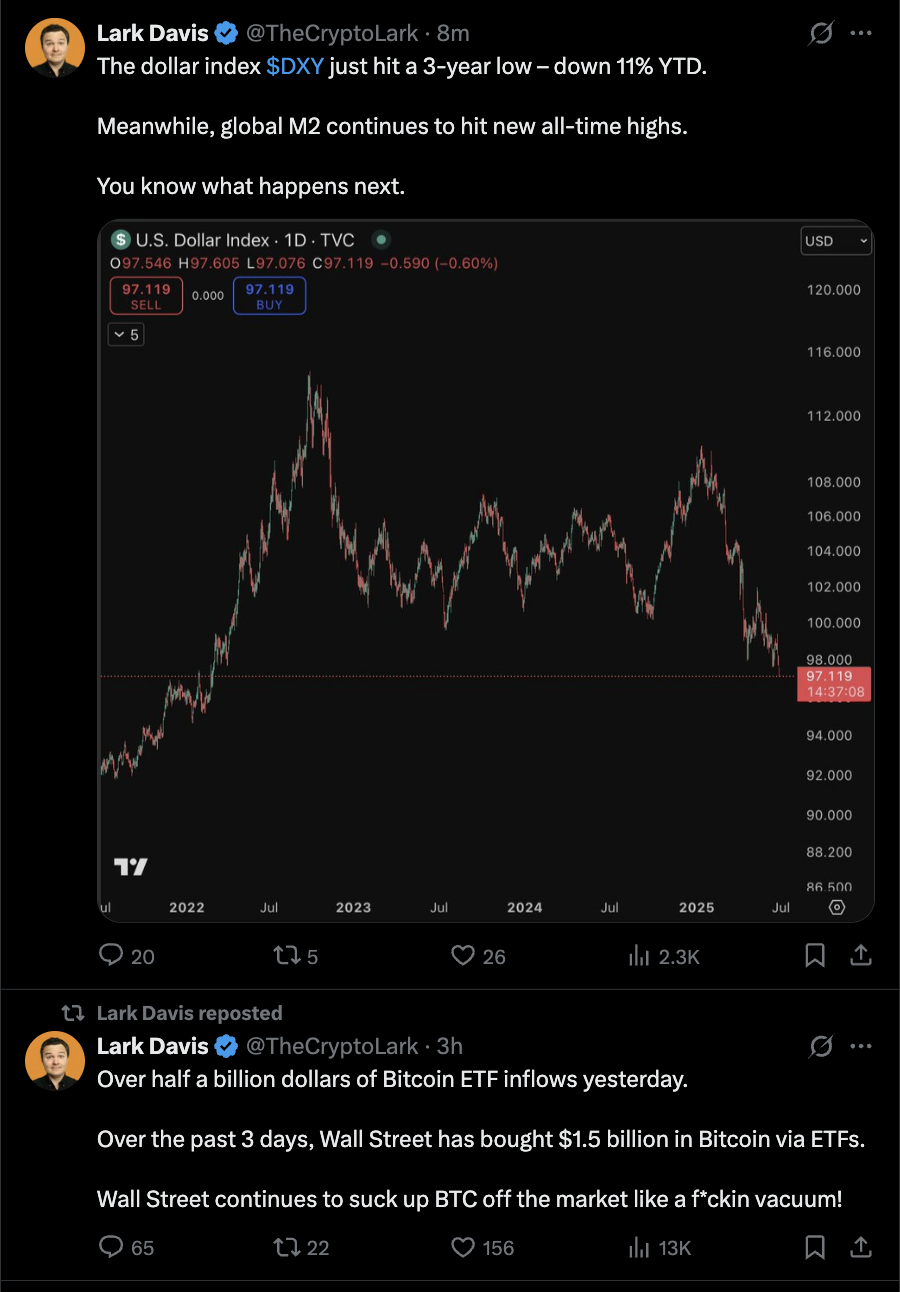 Dolardaki "ya hep ya hiç" senaryosuyla Bitcoin ETF'lerine 1,5 milyar dolar aktı 6 1751012881 899 Dolardaki ya hep ya hic senaryosuyla Bitcoin ETFlerine 15 milyar